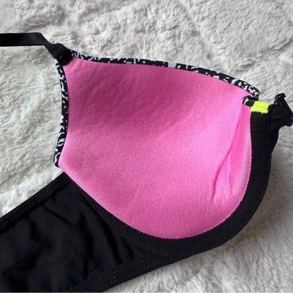 Victoria's Secret PINK | Black Dot & Neon Wear Everywhere Push-Up | Size 34B - Picture 8 of 12